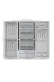 Gardırop, Country West Mdf Ön Yüzeyli 6 Kapılı Dolap, Beyaz