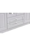 Gardırop, Country West Mdf Ön Yüzeyli 6 Kapılı Dolap, Beyaz