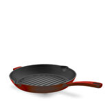 Korkmaz Casta Kırmızı Yuvarlak 28 cm Grill Döküm Tava