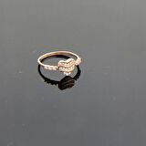 925 Ayar Gümüş Kalp Motifli Zirkon Taşlı Zarif Kadın Yüzük