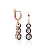 925 Ayar Gümüş Elmas Montürlü Zirkon Taşlı Kadın Küpe