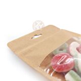 Kraft Geni̇ş Pencereli̇ Ki̇li̇tli̇ Doypack 13x22+4 Cm 250 Gr 100 Adet