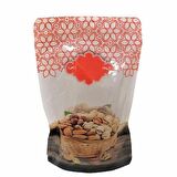 Kırmızı Kuruyemi̇ş Desenli̇ Doypack 17,5x25+4,5 Cm 500 Gr 100 Adet