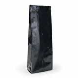 Siyah Parlak Aüminyum Yan Körüklü Torba 7,5x20+2 Cm 100 Gr 1000 Adet