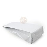 Beyaz Mat Alümi̇nyum Yan Körüklü Torba 10x34+3 Cm 500 Gr 100 Adet