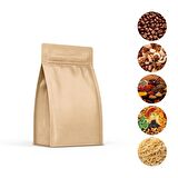 Kraft Flat Bottom Kilitli Torba 14x38+4 Cm 1000 Gr 100 Adet