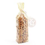 Altın Yaldız Çizgili Şeffaf Kare Tabanlı Torba 8x28+2,5 Cm 500 Gr 100 Adet