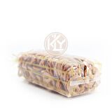 Altın Yaldız Çizgili Şeffaf Kare Tabanlı Torba 8x28+2,5 Cm 500 Gr 100 Adet