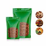 Yeşil Şeffaf Metalize Doypack 11x18+3,5 Cm 100 Gr 1000 Adet