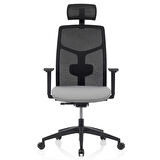 Bürosit M40 Başlıklı Siyah Gövde Çalışma Koltuğu (Kumaş)