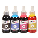 Goink Epson 103 Uyumlu 4 lü Mürekkep Seti (4x100 ml CMYK) – Özel Valfli Kapaklı, Sızdırmaz, 