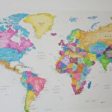 2 Harita Birden – 110×56 Cm Türkiye Ve Dünya Haritası Seti