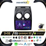 Nissan Qashqai 2+64GB Kablosuz Carplay  Android 13 2006-2013 Navigasyon Multimedya Sistemi