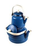 Alev Vintage Emaye Çaydanlık Takımı - Emaye Demlik Takımı - Mega Boy - 2.5 ve 1.0 Litre