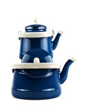Alev Vintage Emaye Çaydanlık Takımı - Emaye Demlik Takımı - Mega Boy - 2.5 ve 1.0 Litre