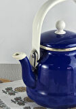 Alev Vintage Demlik - Emaye Çaydanlık, Kettle - 1 Litre, Lacivert