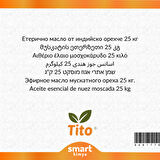 Küçük Hindistan Cevizi Uçucu Yağı Myristica fragrans 25 kg