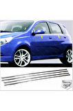 Chevrolet Aveo Hb Krom Cam Çıtası 4 Parça 2005-2011 Arası P.çelik