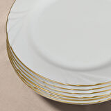 GÜRAL PORSELEN SOPRANO 6 ADET 21 cm PASTA TABAĞI - GOLD