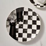 GÜRAL PORSELEN Camelia 3 Parça Çay Takımı Satranç Kale