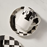 GÜRAL PORSELEN Camelia 3 Parça Çay Takımı Satranç Kale