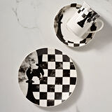 GÜRAL PORSELEN Camelia 3 Parça Çay Takımı Satranç Fil