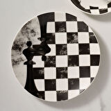 GÜRAL PORSELEN Camelia 3 Parça Çay Takımı Satranç Şah