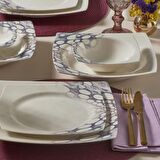 GÜRAL PORSELEN CAROLİNE 24 PARÇA 6 KİŞİLİK YEMEK TAKIMI 3174