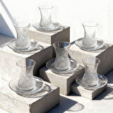 GÜRAL PORSELEN Güral Cam 12 Parça 6 Kişilik  Çay Takımı Mystıc