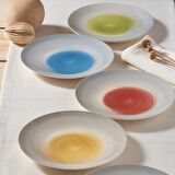 GÜRAL PORSELEN ATİNA 6 PARÇA BONE PASTA SETİ - 22256