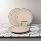GÜRAL PORSELEN Valeron 6 Adet 27 Cm Servis Tabağı Reaktif Agate Vr 969