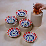 Güral Porselen Acem 6'lı Çay Tabağı Seti Mix 3232