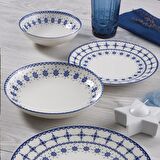 Güral Porselen GBS Atina 1614 24 Parça 6 Kişilik Modern Yuvarlak Bone Porselen Yemek Takımı 