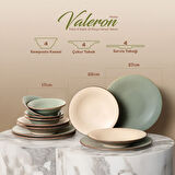 Güral Porselen Paris 12 Parça 4 Kişilik Mat Yemek Takımı