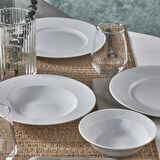 Güral Porselen Ruby 24 Parça 6 Kişilik Modern Yuvarlak Porselen Yemek Takımı 
