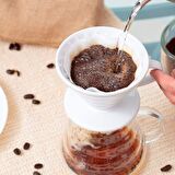 Güral Porselen V60 Filtre Kahve Demleme Fincanı Dripper