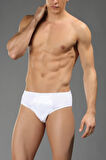 Erkek Beyaz 2li Büyük Beden Paçalı Slip Külot 1470