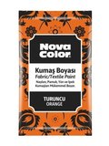 Nova Color Toz Kumaş Boyası Turuncu - 4 adet  ve 1 adet sabitleyici