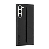Global Samsung Galaxy S24 Uyumlu Premium  Case Parmak Askılı Telefon Kılıfı Siyah WNE1090
