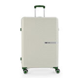 MÇS 3lü Set Kırılmaz Silikon Seyahat Valizi Bavulu V374 Kemik/Haki