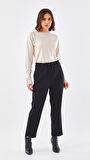 BELİ LASTİKLİ İNCE DUBLE PAÇA PANTOLON-SZ-5514 | 38