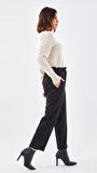 BELİ LASTİKLİ İNCE DUBLE PAÇA PANTOLON-SZ-5514 | 38