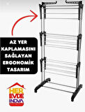 İnova Herevdeinova Raptor 3 Katlı Mega Boy Xxl Tekerlekli Alüminyum Çamaşırlık Kurutmalık