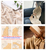 Yılbaşı Kurabiye Nakışlı Punch Efekt Baskılı Tv Battaniye Olabilen Dekoratif Yastık 2in1 Battaniye