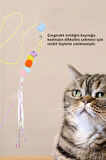 Pribor Tırtıl Kedi Oyuncağı, Kendinden Yapışkanlı, Zilli, Elastik İpli, Asılı Kedi Oyuncağı