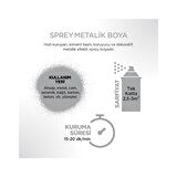 Polisan Metalik Parlak Gümüş Sprey Boya 400 ml