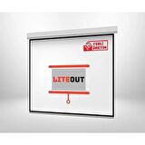 LiteOut 200x200 cm Motorlu Kumandalı Projeksiyon Perdesi