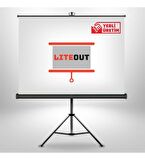 LiteOut 160x160cm Storlu Projeksiyon Perdesi
