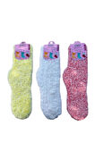 Sasta Kadın Peluş Renkli Uyku Çorabı 503678 