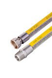 KAS Örgülü Doğalgaz Bağlantı Ocak Flexi 1/2"-1/2" 50 Cm - 5409050